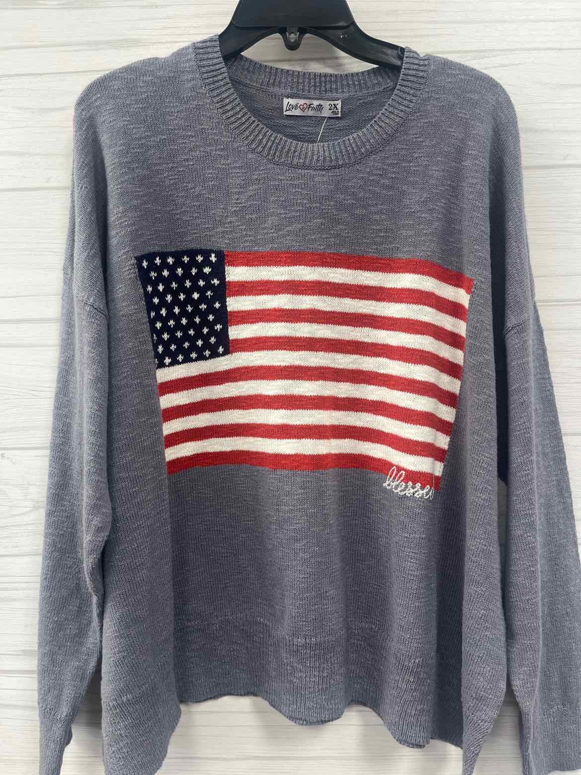 Size 2X Love in Faith Sweater